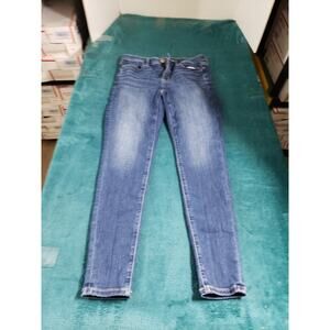 American Eagle Jeans Size 4 Womens Blue Stretch Pants Denim Mid Rise Jegging